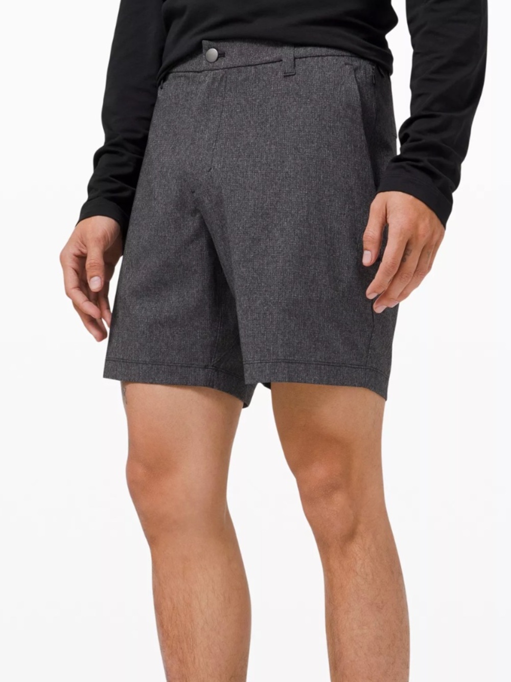 Lululemon Commission Classic Short 7" *Ventlight (WovenAir) 33 Heathered Black